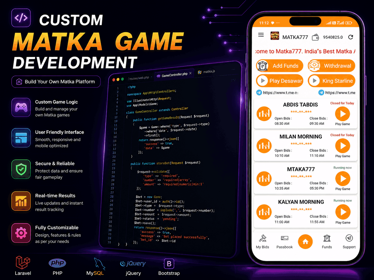 Custom Matka development