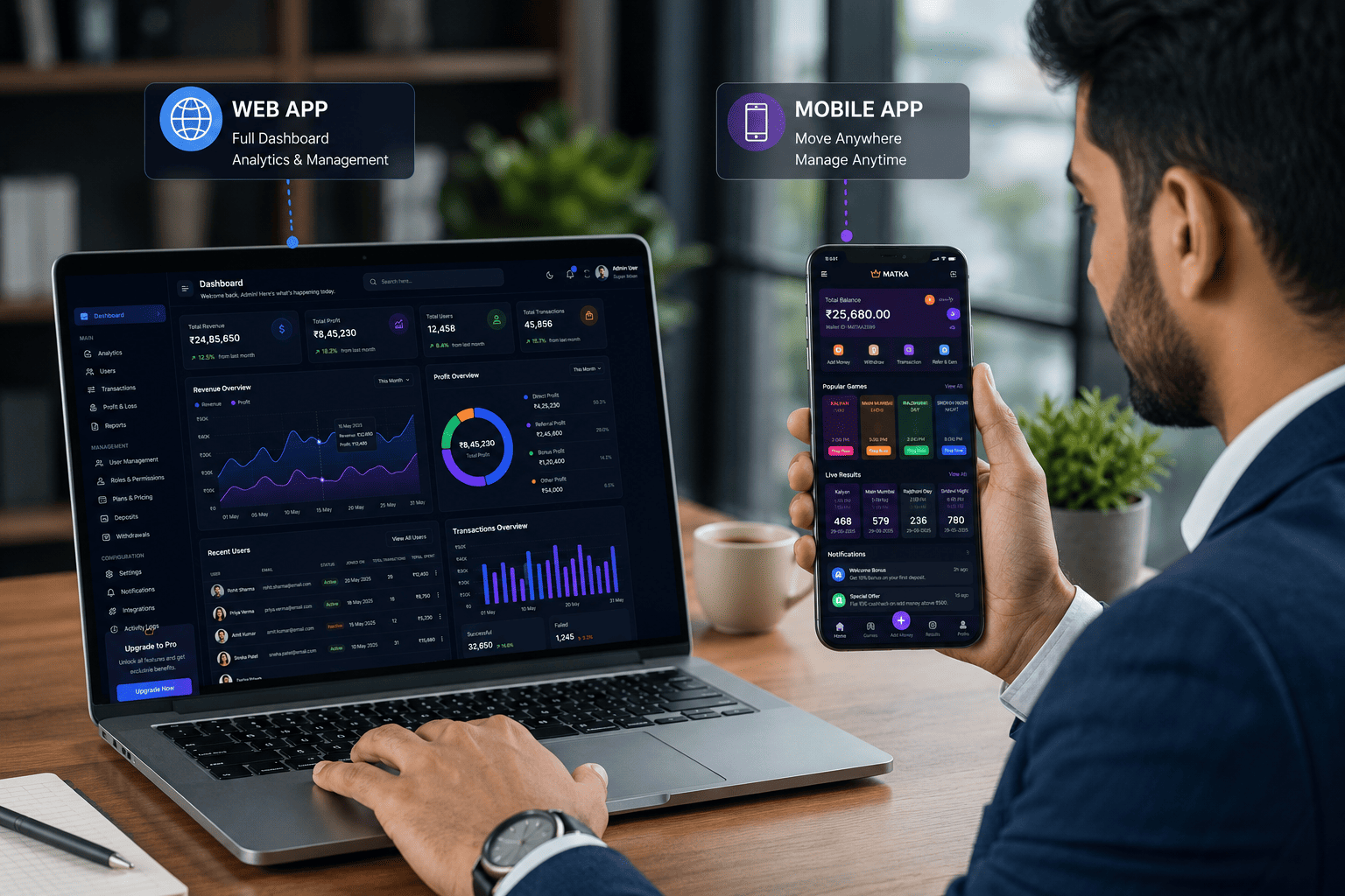 Matka Web App vs Mobile App – Which is Better for Your Business? | Matka Development — cover image